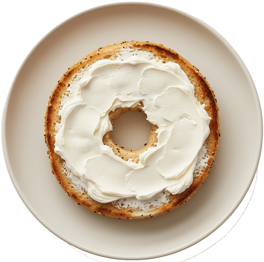 Bagel with cream cheese