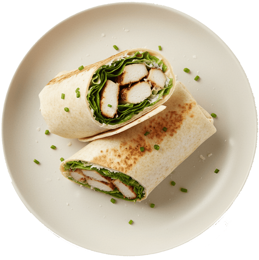 Caesar chicken wrap