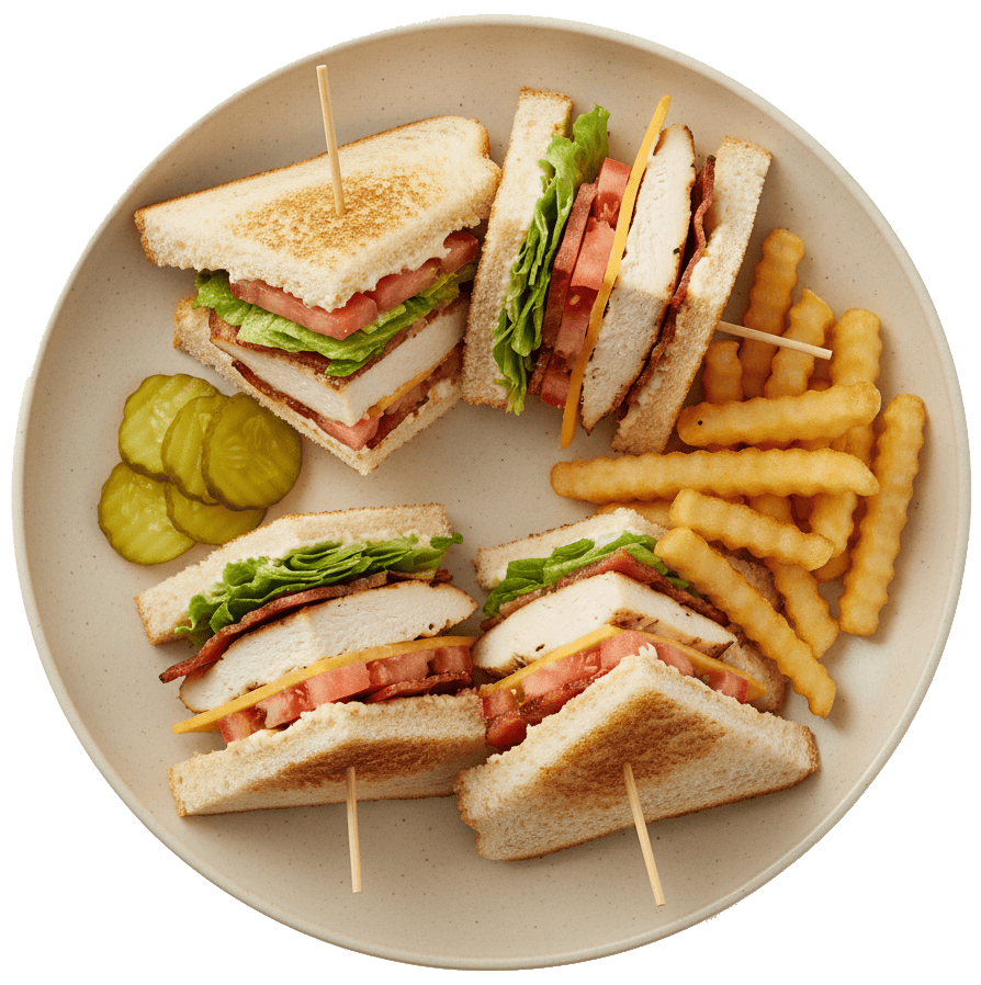 Triple decker club sandwich