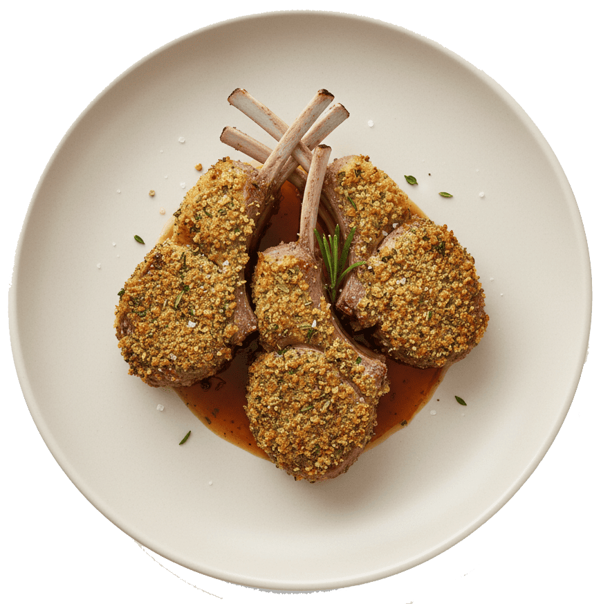 Herb crusted lamb chops