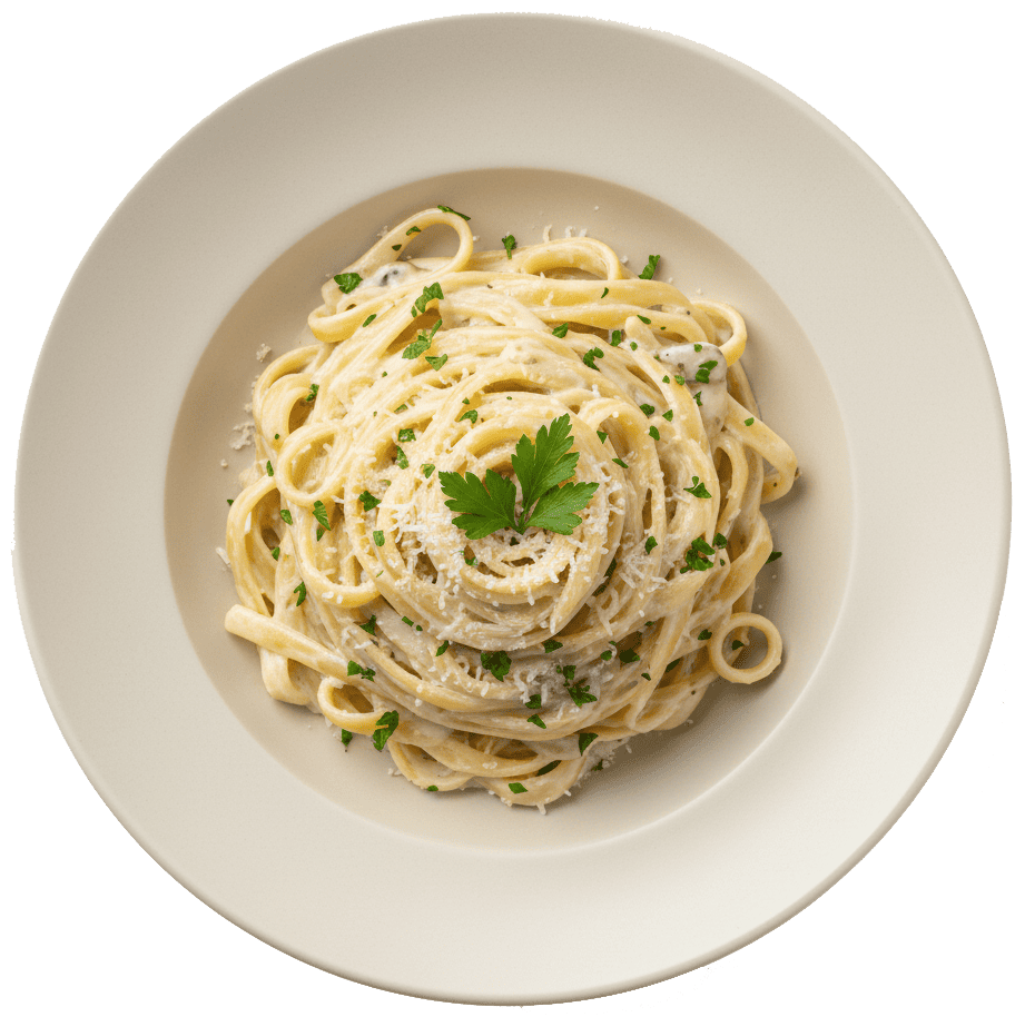 Creamy fettuccine alfredo